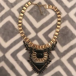 Black and gold statement necklace